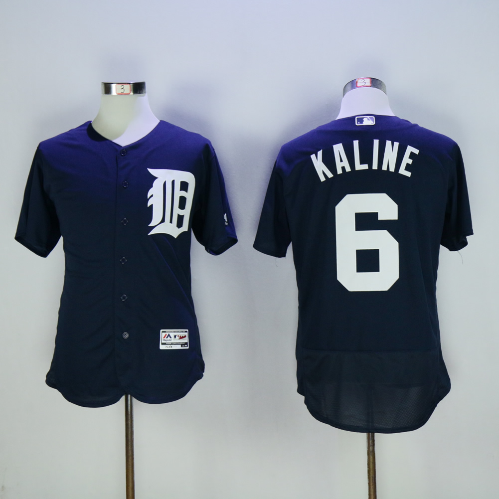 Men Detroit Tigers #6 Kaline Blue MLB Jerseys